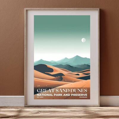 Great Sand Dunes National Park and Preserve Poster, Travel Art, Office Poster, Home Decor | S3 - image4